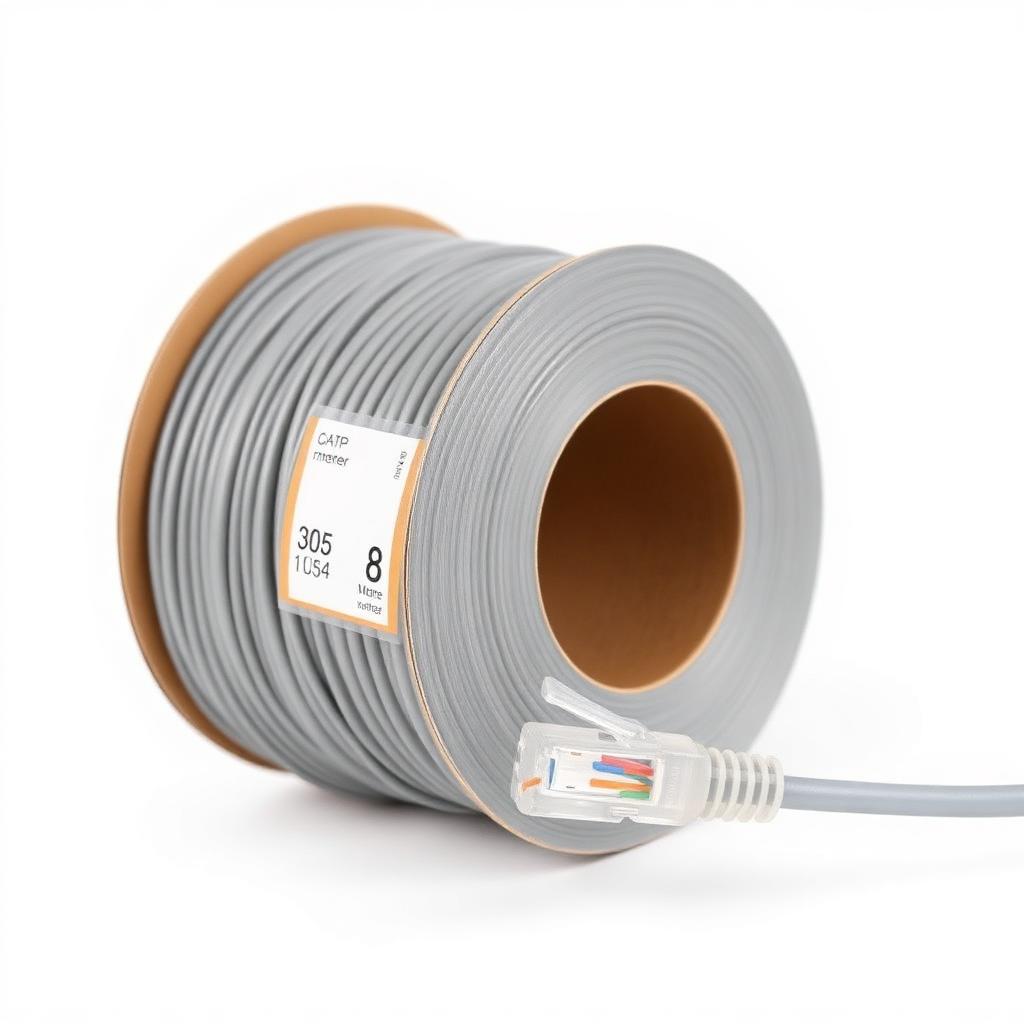 CAT6 UTP netwerkkabel | rol 305 meter grijs